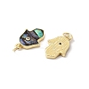 Brass Micro Pave Cubic Zirconia Pendants KK-K384-18G-2