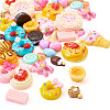30Pcs 15 Styles Opaque Resin Imitation Food Decoden Cabochons RESI-TA0003-70-3