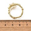 Oval Brass Cat Eye Cuff Rings for Women RJEW-U042-01G-02-5