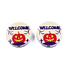 Halloween Printed Natural Wood Beads WOOD-T021-76-1