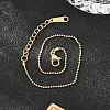 Ion Plating(IP) 304 Stainless Steel Ball Chain Bracelet for Women BJEW-G667-10G-2