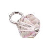 304 Stainless Steel Open Jump Rings ande Glass Beads Pendants PALLOY-JF03599-02-4
