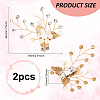2Pcs Flower Shoe Buckle Clips FIND-FG0003-28-2