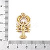 Brass Red Enamel Pendants X-KK-C116-03A-G-3