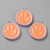 Opaque Resin Enamel Pendants LS-RESI-WH0036-20E-2