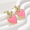 Brass Dangle Stud Earrings EJEW-F359-12G-5