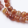 Natural Striped Agate/Banded Agate Beads Strands G-G591-6mm-03-3