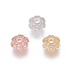 Brass Micro Pave Cubic Zirconia Fancy Bead Caps ZIRC-K080-05-1