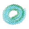 Gradient Color Baking Paint Glass Bead Strands X1-DGLA-A039-T6mm-A018-2