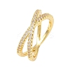 Brass Micro Pave Cubic Zirconia Finger Rings RJEW-D340-01G-02-2