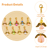 36Pcs 9 Colors Acrylic Pendant Decorations HJEW-FH00015-4