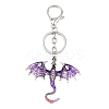 Dragon Alloy Rhinestone Pendant Keychains KEYC-G065-01C-1