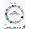 Synthetic Fluorite Beaded Stretch Bracelets PW-WG7FE75-21-1-1