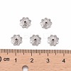 304 Stainless Steel 8-Petal Flower Bead Caps STAS-J011-03-4