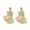 Brass Micro Pave Cubic Zirconia Pendants KK-M240-16F-1