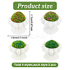 8Pcs 4 Styles Resin Simulated Flower Bed AJEW-GO0001-71-2