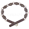 Vintage PU Leather Rivet Stitching Chain Belts with Alloy Buckles AJEW-WH20064-22A-6