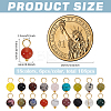 108Pcs 18 Colors Natural & Synthetic Mixed Gemstone Round  Charms PALLOY-AB00163-2
