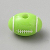 Opaque Acrylic European Beads SACR-CJC0001-34F-1