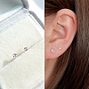 Cubic Zirconia Diamond Stud Earrings STER-M105-01A-S-2