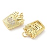 Brass Micro Pave Cubic Zirconia Pendants KK-Z120-49G-2