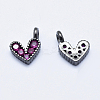 Brass Micro Pave Cubic Zirconia Charms RB-I078-66B-NR-2
