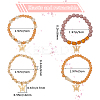 4Pcs Glass & Acrylic Beaded Stretch Bracelets Set BJEW-SP0001-07-2