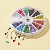600Pcs 12 Colors Spray Painted Iron Screw Eye Pin Peg Bails IFIN-FS0001-15-4