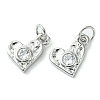 Rack Plating Brass Micro Pave Cubic Zirconia Pendants KK-K332-08P-1