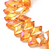 Electroplate Rhombus Glass Beads Strands EGLA-A036-12A-FR01-3