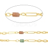 Natural Strawberry Quartz Faceted Irregular Column Beaded Chains CHC-H105-02G-02-2