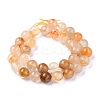 Natural Yellow Hematoid Quartz/Golden Healer Quartz Beads Strands G-M369-03A-3