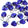 Faceted Transparent Glass Charms GLAA-T024-04C-1