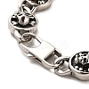 304 Stainless Steel Skull Link Chain Bracelets BJEW-E094-08AS-3