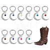 20Pcs 10 Style Tibetan Style Gemstone Bead Shoe Charms HJEW-AB00708-7