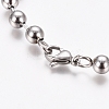 304 Stainless Steel Ball Chain Bracelets BJEW-G628-09P-3