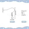 100Pcs 304 Stainless Steel Earring Hooks STAS-UN0053-84-3