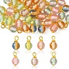 40Pcs Gradient Color Resin Pendants PALLOY-FS00029-1
