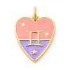 Brass Enamel Pendants KK-Z077-01G-01-1