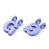 Rack Plating Spray Painted Alloy 2-Loop Link Pendants PALLOY-N176-01G-3