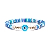 5Pcs 5 Style Polymer Clay Heishi Beaded Stretch Bracelets Set BJEW-JB07540-02-8