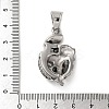 316L Stainless Steel Tibetan Style Rhinestone Pendants LS-STAS-D096-01D-AS-3