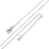 Brass Rolo Chains Necklaces for Women NJEW-D302-43P-4