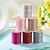 6Rolls 6 Colors Polyester Metallic Thread OCOR-TA0002-82A-5