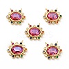 Brass Cubic Zirconia Pendants KK-G419-04G-03-1