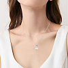 1Pc Natural Pearl Pendant Necklaces with 925 Sterling Paperclip Chains NJEW-BBC0001-15-4