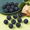 Chunky Resin Rhinestone Bubblegum Ball Beads RESI-M011-11-4