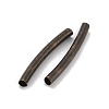 Brass Curved Tube Beads KK-B120-04F-AB-2