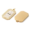 Ion Plating(IP) 304 Stainless Steel Rhinestone Enamel Pendants STAS-Q333-03G-2