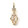 Brass Micro Pave Cubic Zirconia Pendants KK-F901-02A-G-1